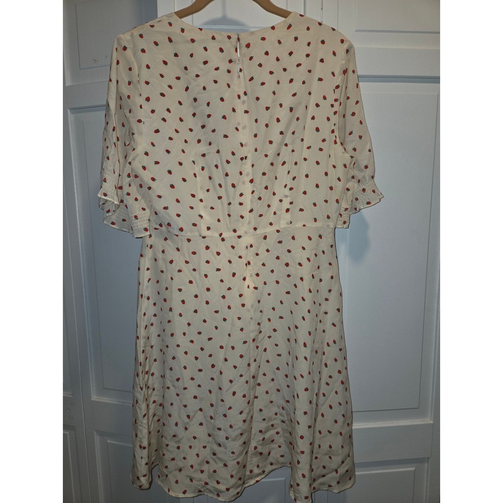 Madewell Silk Ladybug Dress 6 Ivory Flutter Sleeve Cottagecore Romantic - Picture 3 of 5
